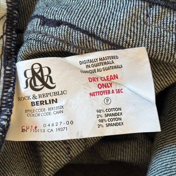 NWOT Rock & Republic Berlin Skinny Jeans Women's Size 29 - Picture 13 of 13